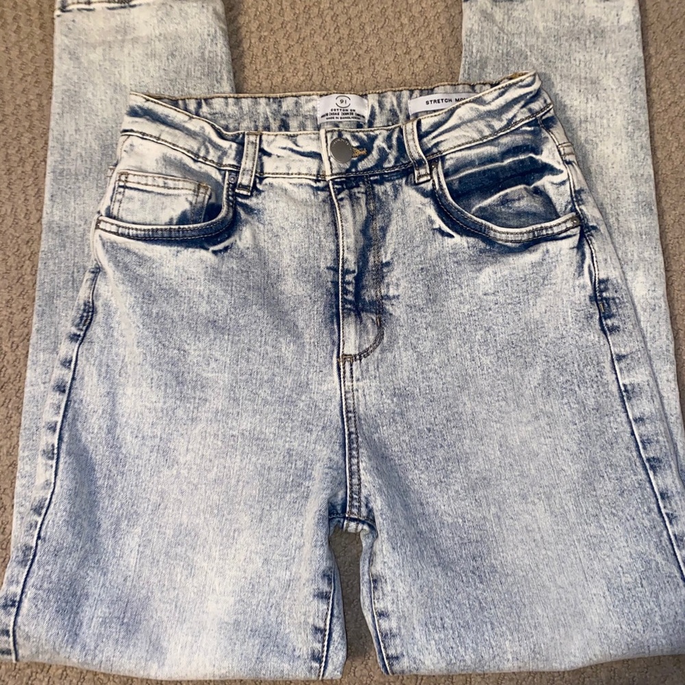 COTTON ON light retro acid wash mom jeans